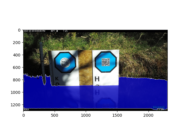 IMAGE 2: Water segmentation on a test image using the KOLA-specific model.